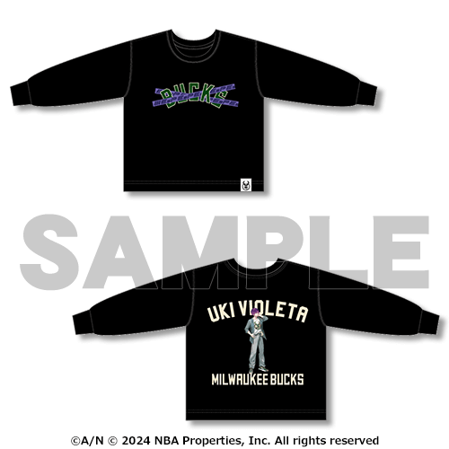 ロングTシャツB【浮奇・ヴィオレタ（Milwaukee Bucks）】