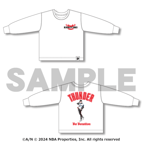 ロングTシャツB【ヴェール ヴァーミリオン（Oklahoma City Thunder）】