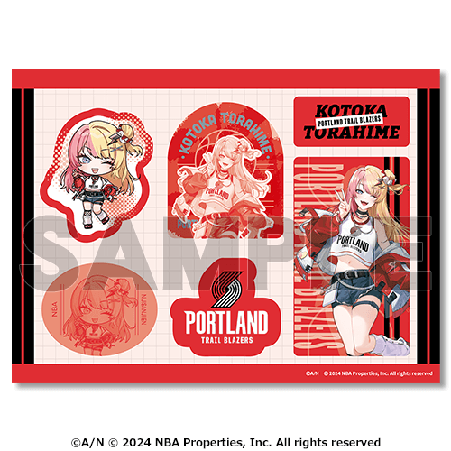 ステッカーシート【虎姫 コトカ（Portland Trail Blazers）】